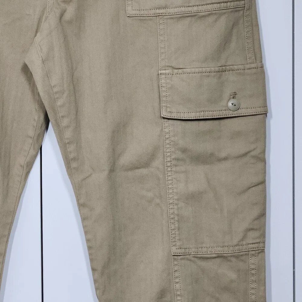 Madewell 90's straight Cargo Women's Pants Size 31 Khaki Pockets High Rise
